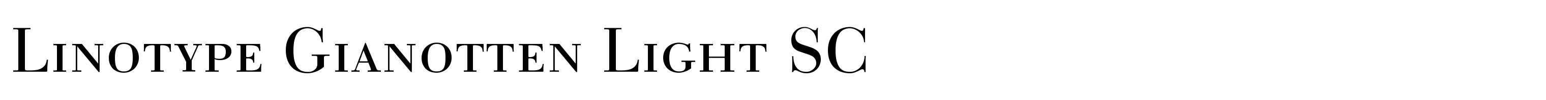 Linotype Gianotten Light SC